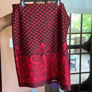 Red & Black pencil skirt